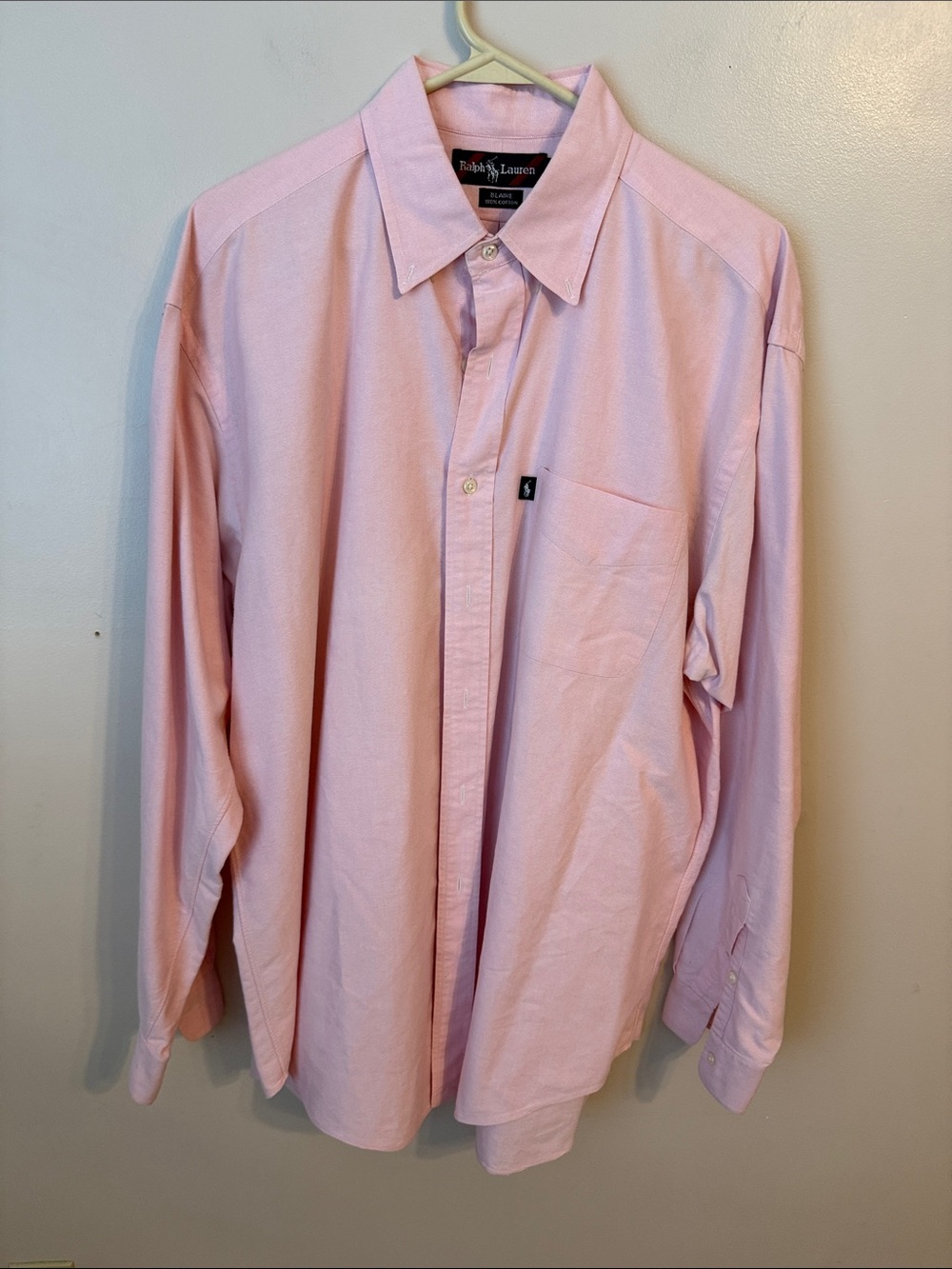 Ralph Lauren Blaire 100% Cotton Button down Dress Shirt Size Large